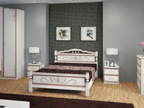 КАРИНА-5 Кровать из массива 1400 (Дуб молочный) в Новом Уренгое - novyy-urengoy.mebel24.online | фото