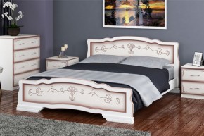 КАРИНА-6 Кровать из массива 1200 (Дуб молочный) в Новом Уренгое - novyy-urengoy.mebel24.online | фото
