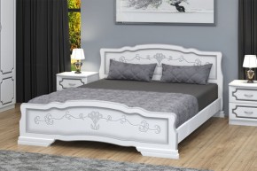 КАРИНА-6 Кровать из массива 1400 (Белый Жемчуг) в Новом Уренгое - novyy-urengoy.mebel24.online | фото