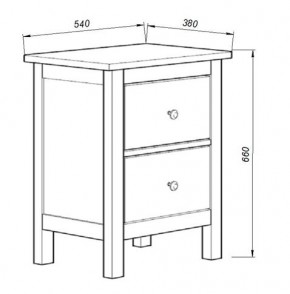 Комод 02 Кантри белый с двумя ящиками в Новом Уренгое - novyy-urengoy.mebel24.online | фото 3