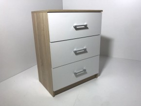 Комод 3 ящика (дуб сонома/белый) в Новом Уренгое - novyy-urengoy.mebel24.online | фото