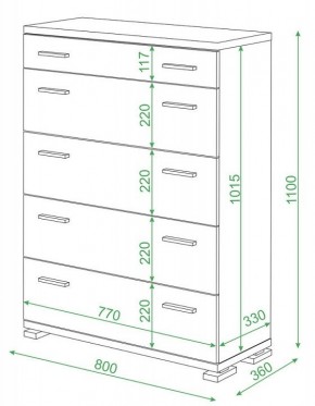 Комод Домино Лайт КМ-2 в Новом Уренгое - novyy-urengoy.mebel24.online | фото 2