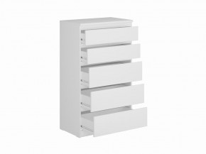 Комод КАСТОР с пятью ящиками, цвет белый в Новом Уренгое - novyy-urengoy.mebel24.online | фото 2