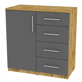 Комод "Калисто (K17)" ручка рейлинг (ДВ-Графит) в Новом Уренгое - novyy-urengoy.mebel24.online | фото