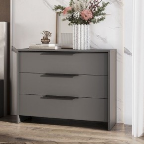 КАМЕЛИЯ 1 Серия 2 Комод 3 ящика Графит серый в Новом Уренгое - novyy-urengoy.mebel24.online | фото
