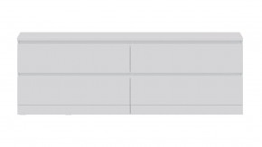 Комод Варма 4Д низкий с четырьмя выдвижными ящиками, цвет белый в Новом Уренгое - novyy-urengoy.mebel24.online | фото 2