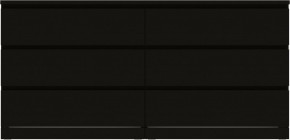 Комод Варма 6Д большой с шестью выдвижными ящиками, цвет ясень черный в Новом Уренгое - novyy-urengoy.mebel24.online | фото 2