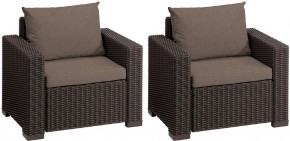 Комплект кресел Калифорния (California chair) коричневые в Новом Уренгое - novyy-urengoy.mebel24.online | фото 2