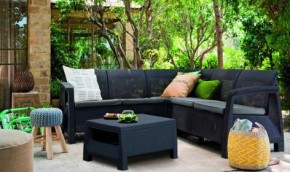 Комплект мебели угловой Корфу Релакс Сет (CORFU II RELAX SET) графит в Новом Уренгое - novyy-urengoy.mebel24.online | фото 3