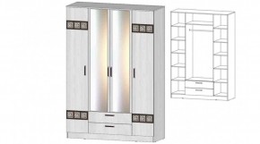 КОСТА-РИКА Шкаф 4-х створчатый (анкор светлый) в Новом Уренгое - novyy-urengoy.mebel24.online | фото
