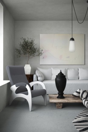 Кресло для отдыха Римини 19-Т-ГР (тканьбелые) ГРАФИТ в Новом Уренгое - novyy-urengoy.mebel24.online | фото 1