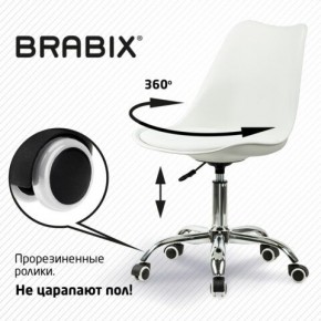 Кресло стул BRABIX "Eames MG-310 CH", хром, пластик белый, экокожа белая, 532923 в Новом Уренгое - novyy-urengoy.mebel24.online | фото 7