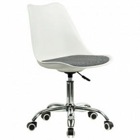 Кресло стул BRABIX "Eames MG-310 CH", хром, пластик белый, ткань серая, 532924 в Новом Уренгое - novyy-urengoy.mebel24.online | фото 2