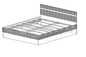 ОЛИВИЯ Кровать 1600 с основанием и ПМ в Новом Уренгое - novyy-urengoy.mebel24.online | фото 4