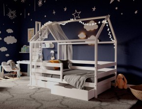 Кровать-домик 80*160 Белый в Новом Уренгое - novyy-urengoy.mebel24.online | фото