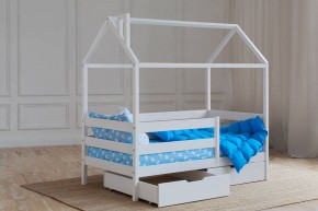 Кровать-домик 80*160 Белый в Новом Уренгое - novyy-urengoy.mebel24.online | фото 3