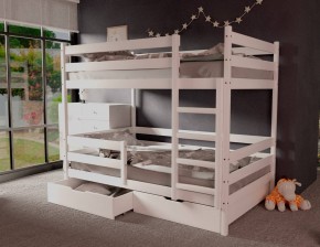 Кровать двухъярусная без крыши 80*160 Белый в Новом Уренгое - novyy-urengoy.mebel24.online | фото