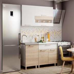 Кухня Айсбери 1.2 м (Белый/Дуб Сонома) в Новом Уренгое - novyy-urengoy.mebel24.online | фото