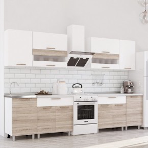 Кухня Айсбери 2.4 м (Белый/Дуб Сонома) в Новом Уренгое - novyy-urengoy.mebel24.online | фото