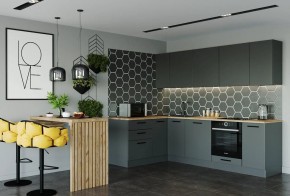 Кухня угловая Антрацит 2600х1600 (Стол. 38мм) в Новом Уренгое - novyy-urengoy.mebel24.online | фото 1