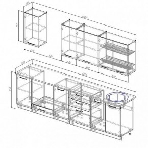 Кухонный гарнитур Жемчуг 2800 (Стол. 38мм) в Новом Уренгое - novyy-urengoy.mebel24.online | фото 2