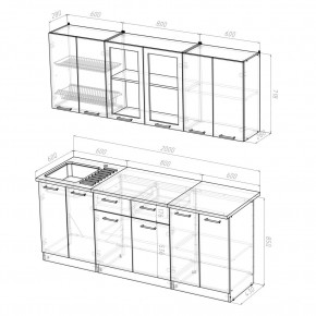 Кухонный гарнитур Ника ультра 2000 в Новом Уренгое - novyy-urengoy.mebel24.online | фото 2