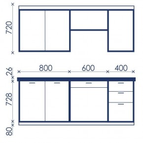 Кухонный гарнитур Ольвия-6 (1.8м) в Новом Уренгое - novyy-urengoy.mebel24.online | фото 4