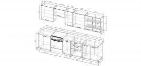 Кухонный гарнитур Санторини 3000 (Стол. 38мм) в Новом Уренгое - novyy-urengoy.mebel24.online | фото 2
