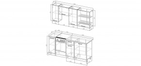 Кухонный гарнитур Смоки 1800 (Стол. 38мм) в Новом Уренгое - novyy-urengoy.mebel24.online | фото 2