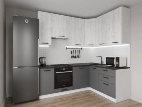 Кухонный гарнитур угловой Санторини 2200*1600 h950 (Стол. 38мм) в Новом Уренгое - novyy-urengoy.mebel24.online | фото