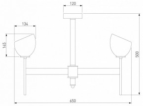 Люстра на штанге Eurosvet Arrista 60130/6 латунь Smart в Новом Уренгое - novyy-urengoy.mebel24.online | фото 2