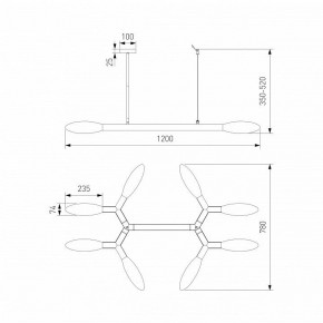 Люстра на штанге Eurosvet Covalent 30180 черный в Новом Уренгое - novyy-urengoy.mebel24.online | фото 3