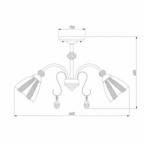 Люстра на штанге Eurosvet Floranse 30155/5 античная бронза в Новом Уренгое - novyy-urengoy.mebel24.online | фото 3