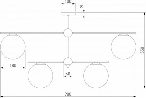 Люстра на штанге Eurosvet Marbella 60147/6 латунь в Новом Уренгое - novyy-urengoy.mebel24.online | фото 4