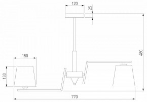 Люстра на штанге Eurosvet Ozark 60149/8 латунь в Новом Уренгое - novyy-urengoy.mebel24.online | фото 3