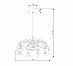 Люстра на штанге Eurosvet Ragno 90030/10 LED золото в Новом Уренгое - novyy-urengoy.mebel24.online | фото 5