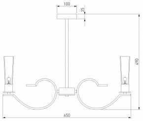 Люстра на штанге Eurosvet Rosher 60141/6 хром в Новом Уренгое - novyy-urengoy.mebel24.online | фото 2