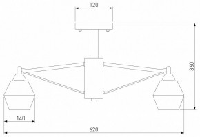 Люстра на штанге Eurosvet Takara 70135/5 кофе в Новом Уренгое - novyy-urengoy.mebel24.online | фото 2