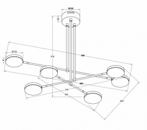 Люстра на штанге Maytoni Fad MOD070PL-L36W3K в Новом Уренгое - novyy-urengoy.mebel24.online | фото 3
