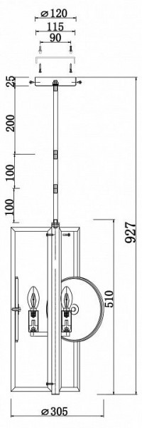 Люстра на штанге Maytoni Marmo MOD099PL-03G в Новом Уренгое - novyy-urengoy.mebel24.online | фото 4