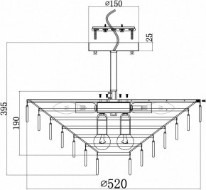 Люстра на штанге Maytoni Mazzo MOD130CL-11G в Новом Уренгое - novyy-urengoy.mebel24.online | фото 5