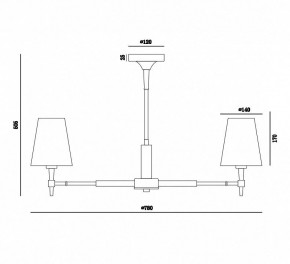 Люстра на штанге Maytoni Zaragoza H001CL-05BS в Новом Уренгое - novyy-urengoy.mebel24.online | фото 6