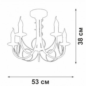 Люстра на штанге Vitaluce V3035 V3035-0/5PL в Новом Уренгое - novyy-urengoy.mebel24.online | фото 3