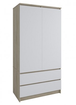 МОРИ МШ 900.1 Шкаф с 2-мя дв. и 2-мя ящ. (Дуб Сонома/Белый) в Новом Уренгое - novyy-urengoy.mebel24.online | фото 1