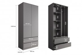 МОРИ МШ 900.2 Шкаф (графит) в Новом Уренгое - novyy-urengoy.mebel24.online | фото 2