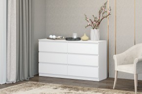 МС "Хилтон" Комод №5 1400 (6 ящ.) белый текстурный в Новом Уренгое - novyy-urengoy.mebel24.online | фото