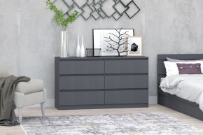 МС "Хилтон" Комод №5 1400 (6 ящ.) графит в Новом Уренгое - novyy-urengoy.mebel24.online | фото