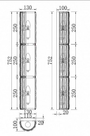 Накладной светильник Maytoni Facet MOD094WL-03G в Новом Уренгое - novyy-urengoy.mebel24.online | фото 4