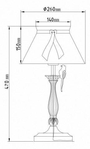 Настольная лампа декоративная Maytoni Bird ARM013-11-W в Новом Уренгое - novyy-urengoy.mebel24.online | фото 5