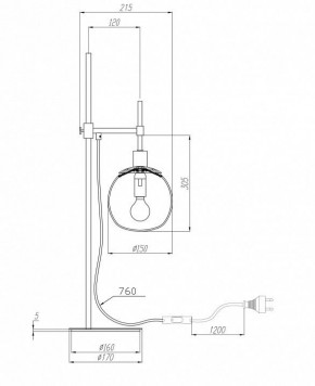 Настольная лампа декоративная Maytoni Erich MOD221-TL-01-G в Новом Уренгое - novyy-urengoy.mebel24.online | фото 3